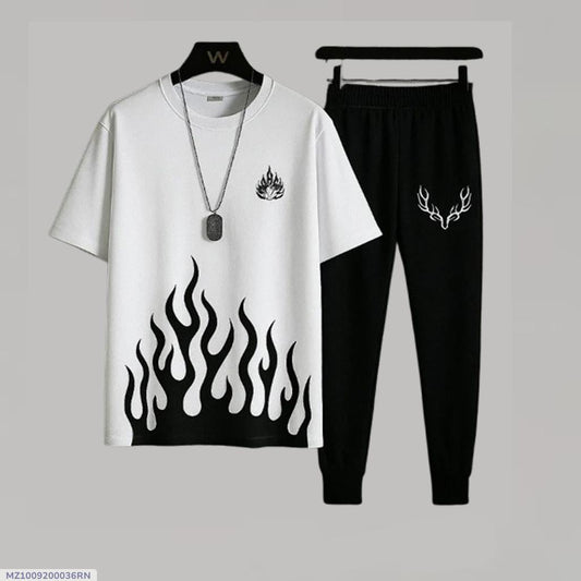2 Pcs Men's Micro Plain Track Suit - Fashion Lovers