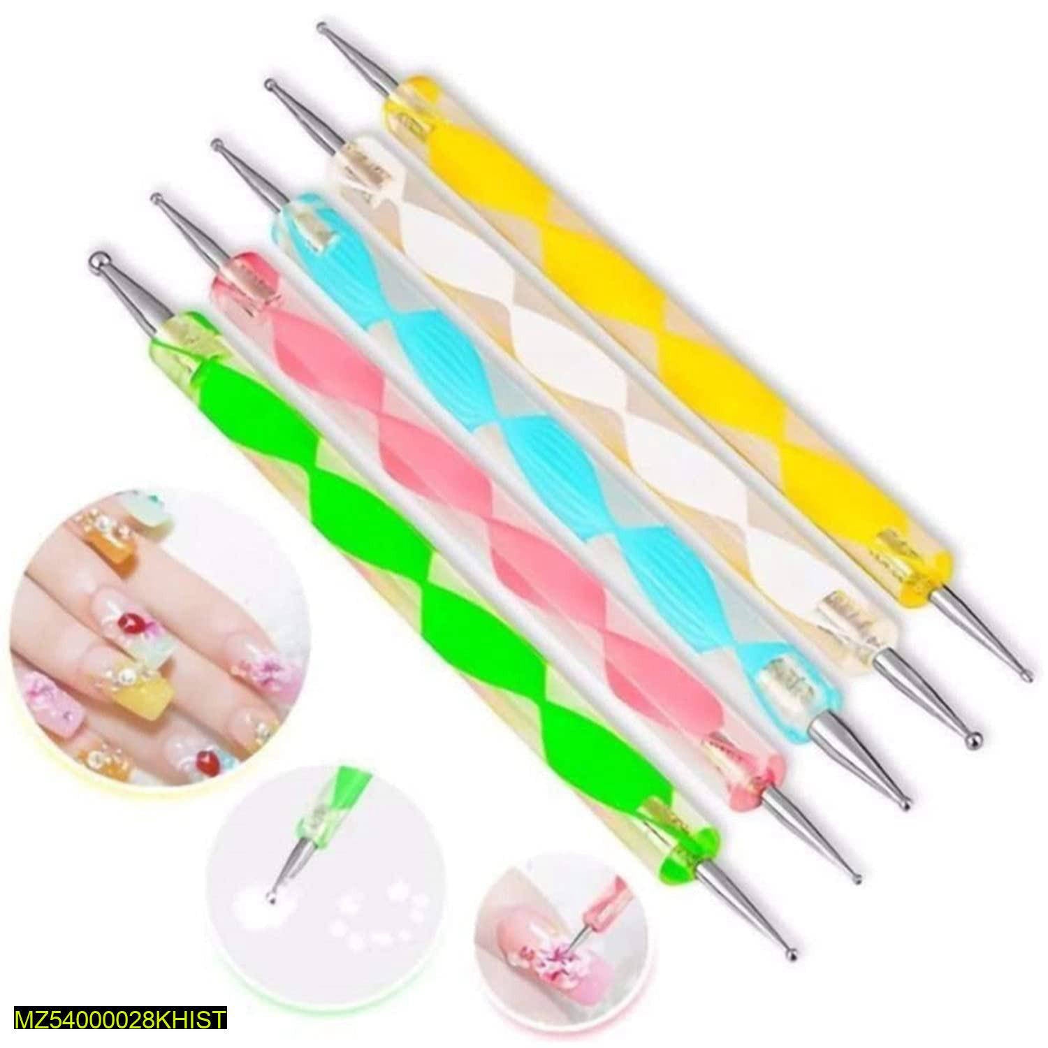 2 Sided Nail Art Tool, Set of 5 - Original Nair art ket - Fashion Lovers