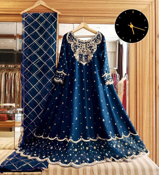 3 Pcs Women's Stitched Shamoz Silk - Fashion Lovers
