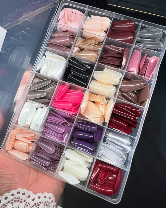 576 Pcs Professional Manicure Fake Nails - Multicolor Collection - Fashion Lovers