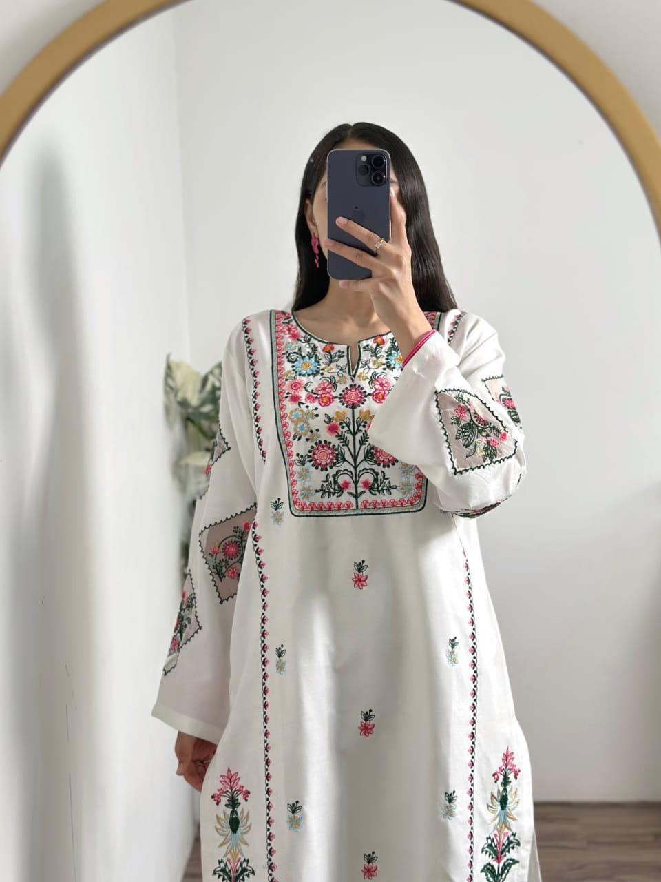 Elegant Women's Stitched Shirt And Trouser Set - Fashion Lovers
