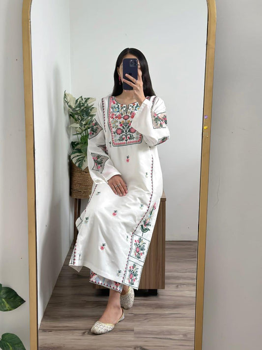 Elegant Women's Stitched Shirt And Trouser Set - Fashion Lovers