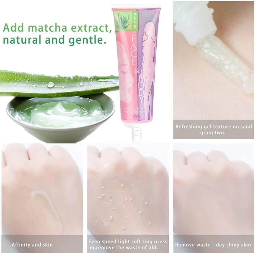 Face & Body Scrubbing Alovera Gel, 100ml - Bright your face - Fashion Lovers