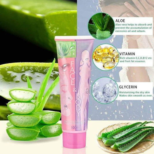 Face & Body Scrubbing Alovera Gel, 100ml - Bright your face - Fashion Lovers