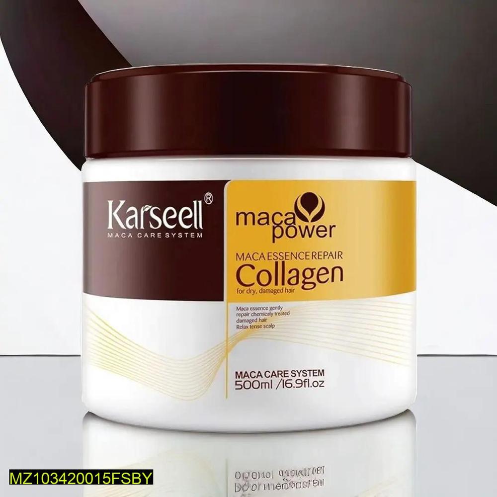 Karseell Hair Mask Collagen Treatment Cream – Argan Oil & Maca Essence, 16.9 OZ 500ml: Deep Repair for All Hair Types - Fashion Lovers