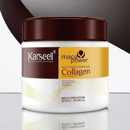 Karseell Hair Mask Collagen Treatment Cream – Argan Oil & Maca Essence, 16.9 OZ 500ml: Deep Repair for All Hair Types - Fashion Lovers