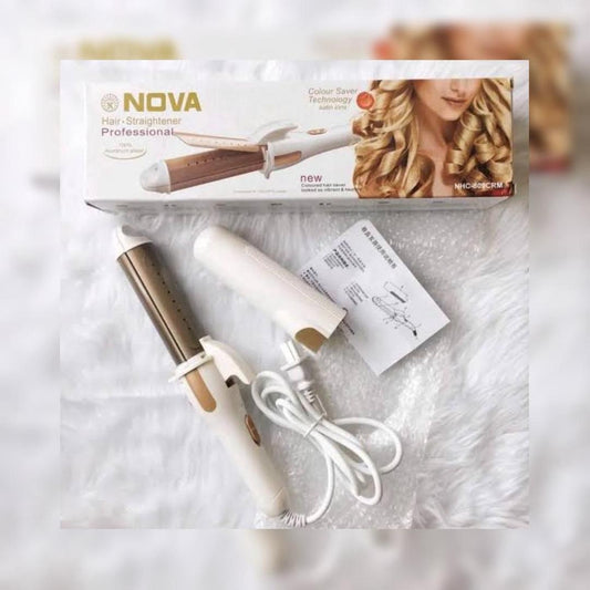 Nova NHC - 809RM 2in1 Hair Straightener & Curler – Quick Heating & Sleek Styling - Fashion Lovers