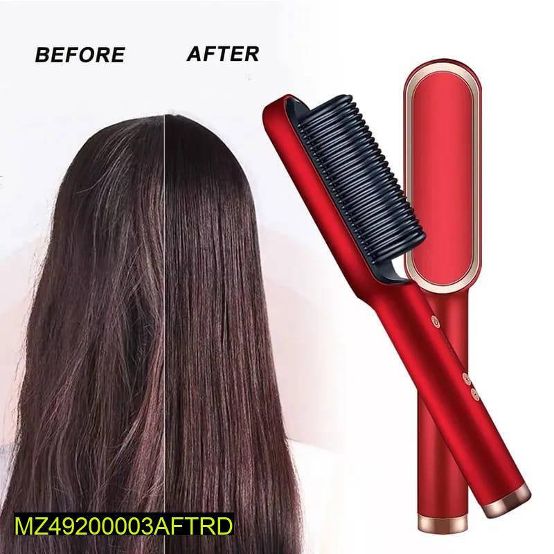 Professional Hair Straightener Brush Curling Comb 2 In 1 Hair Hot Comb Anti - Scald Hair Straightener Brush For Girls - Fashion Lovers