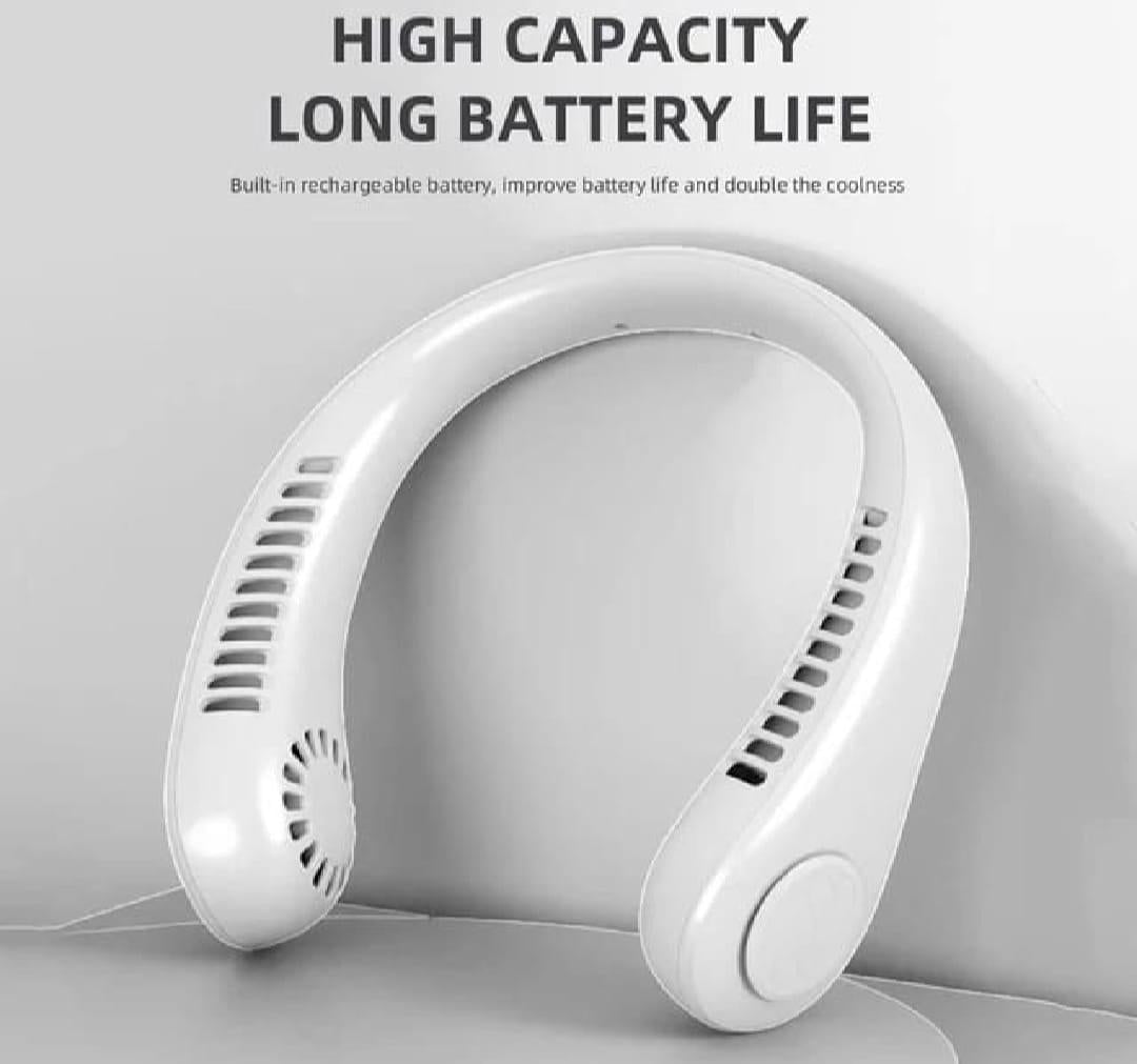 Rechargeable Bladeless Neck Fan - 1 Pc Lightweight and Portable Cooling Solution - Fashion Lovers