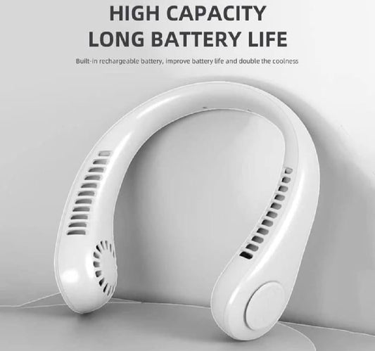 Rechargeable Bladeless Neck Fan - 1 Pc Lightweight and Portable Cooling Solution - Fashion Lovers