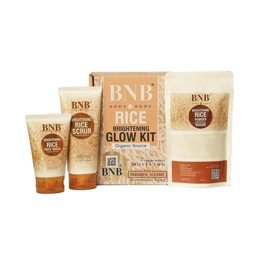 Skin Brightening Rice Facial Kit - Whitening and Exfoliating Set - Fashion Lovers