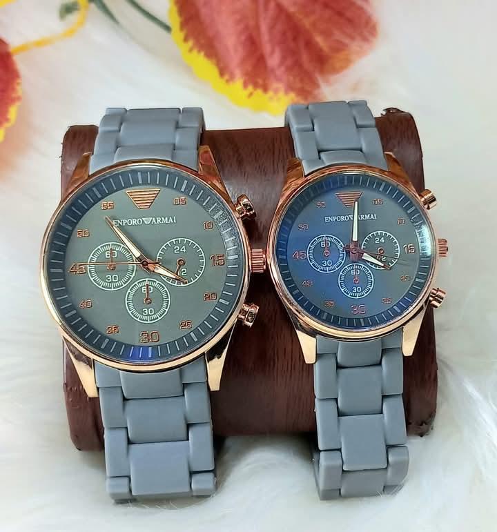 Stainless Steel Quartz Couple Watches - 2 Pcs Unisex Analogue Timepieces - Fashion Lovers