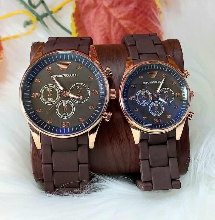 Stainless Steel Quartz Couple Watches - 2 Pcs Unisex Analogue Timepieces - Fashion Lovers