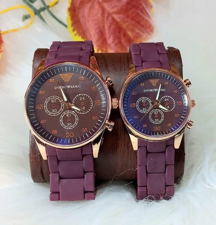 Stainless Steel Quartz Couple Watches - 2 Pcs Unisex Analogue Timepieces - Fashion Lovers