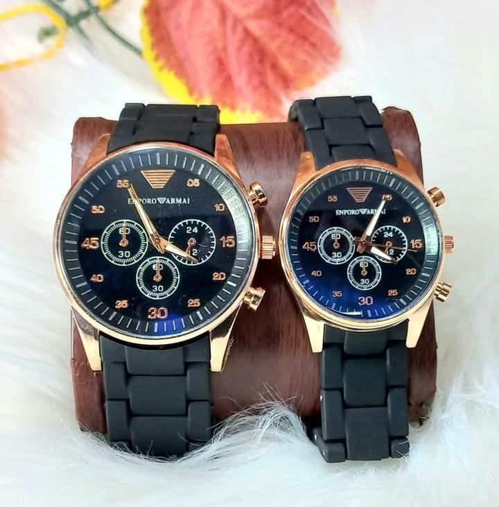 Stainless Steel Quartz Couple Watches - 2 Pcs Unisex Analogue Timepieces - Fashion Lovers