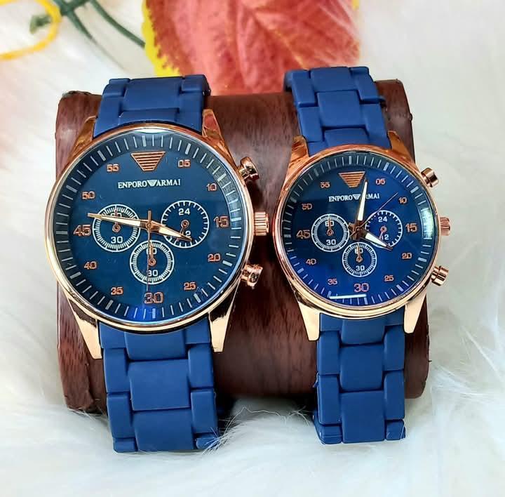 Stainless Steel Quartz Couple Watches - 2 Pcs Unisex Analogue Timepieces - Fashion Lovers
