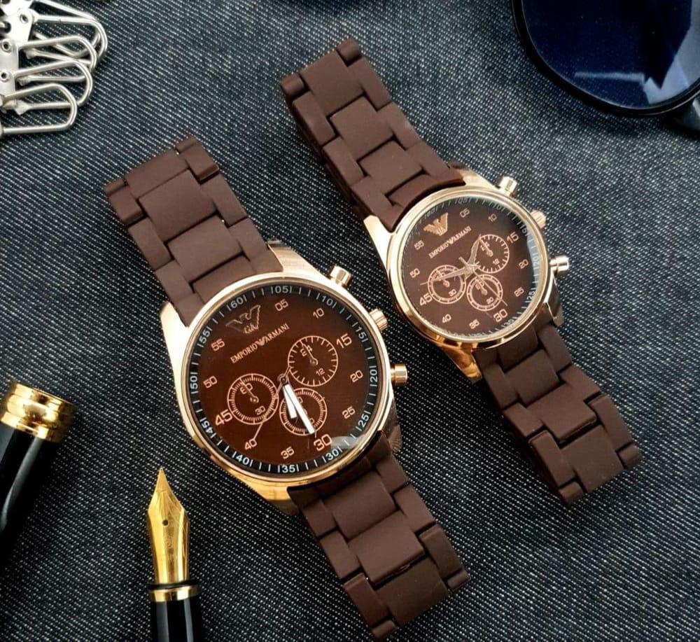 Stainless Steel Quartz Couple Watches - 2 Pcs Unisex Analogue Timepieces - Fashion Lovers